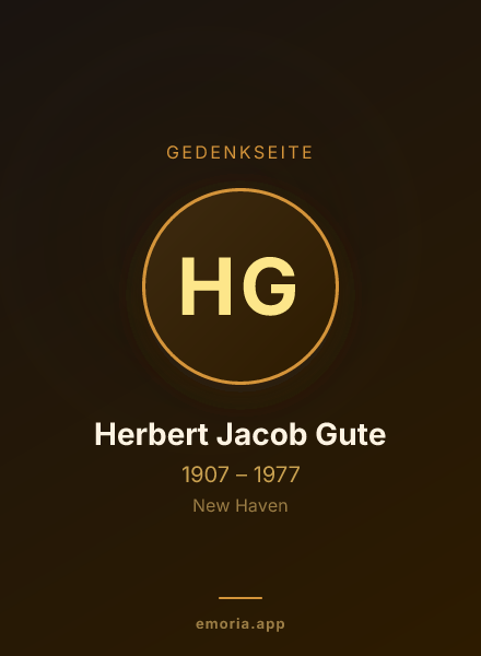 Gedenkportrait von Herbert Jacob Gute