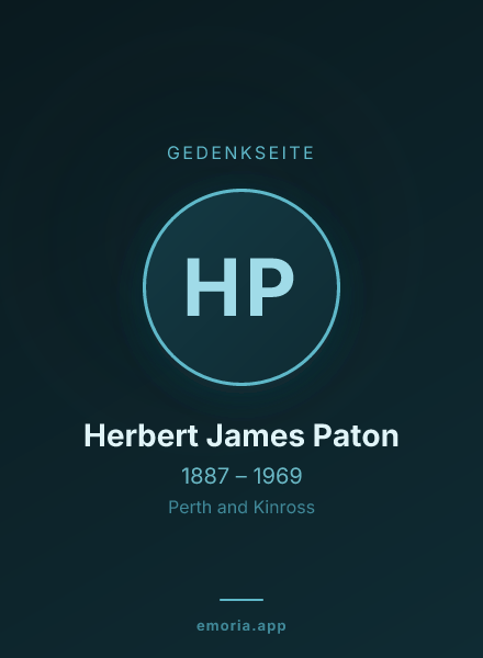 Gedenkportrait von Herbert James Paton