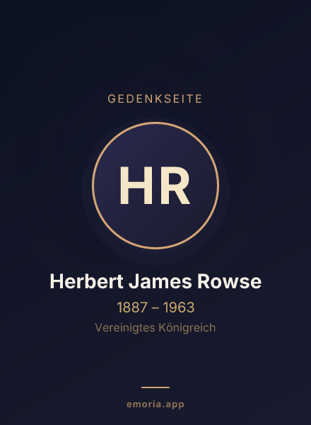Gedenkportrait von Herbert James Rowse