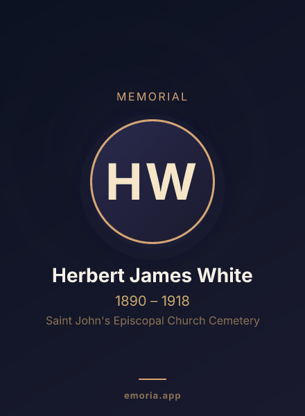 Memorial portrait of Herbert James White