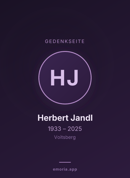 Gedenkportrait von Herbert Jandl