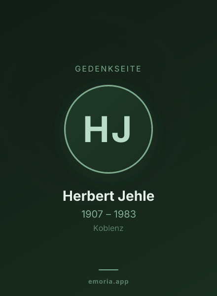 Gedenkportrait von Herbert Jehle
