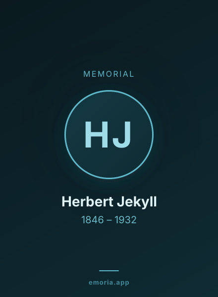 Memorial portrait of Herbert Jekyll