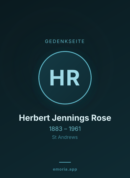 Gedenkportrait von Herbert Jennings Rose