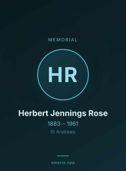 Memorial portrait of Herbert Jennings Rose