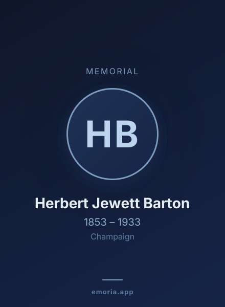 Memorial portrait of Herbert Jewett Barton