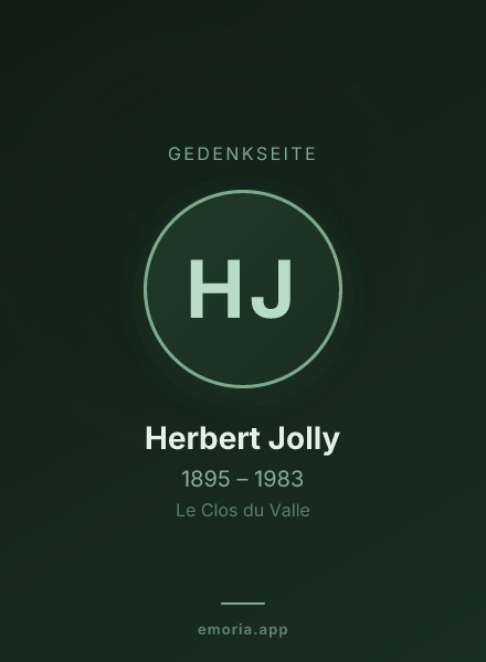 Gedenkportrait von Herbert Jolly