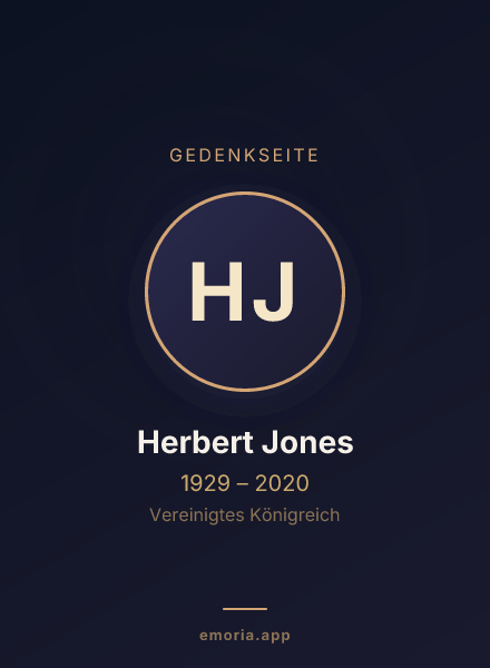 Gedenkportrait von Herbert Jones