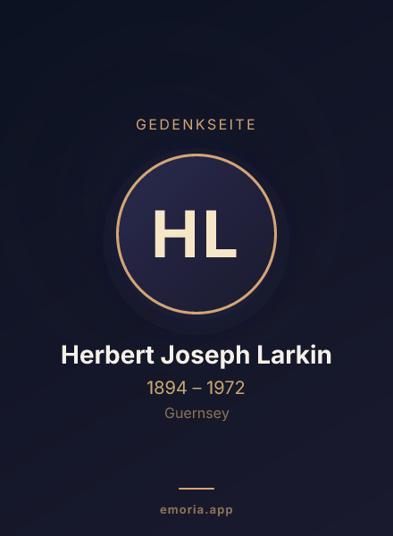 Gedenkportrait von Herbert Joseph Larkin