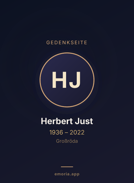 Gedenkportrait von Herbert Just