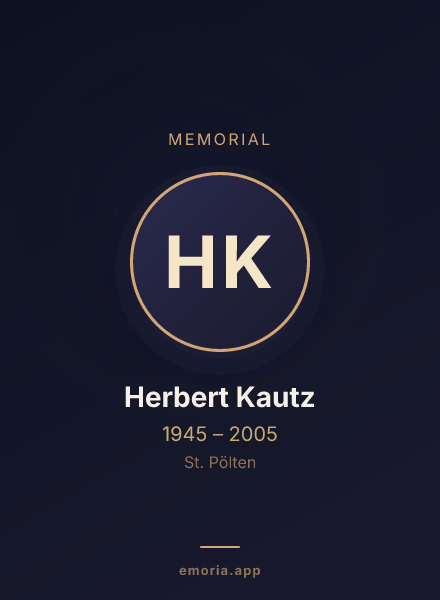 Memorial portrait of Herbert Kautz