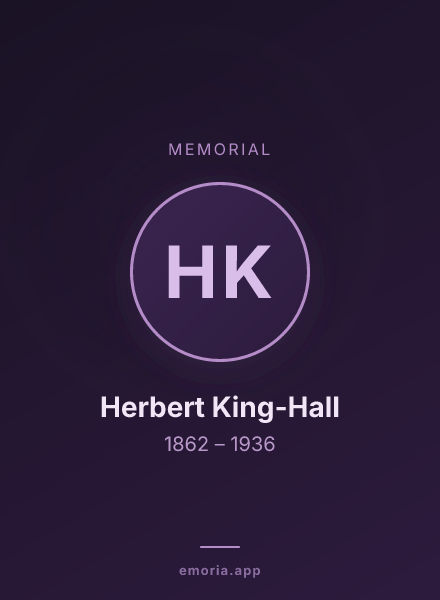 Memorial portrait of Herbert King-Hall