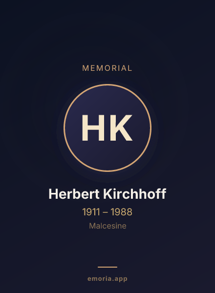 Memorial portrait of Herbert Kirchhoff