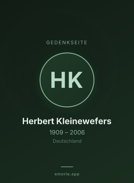 Gedenkportrait von Herbert Kleinewefers