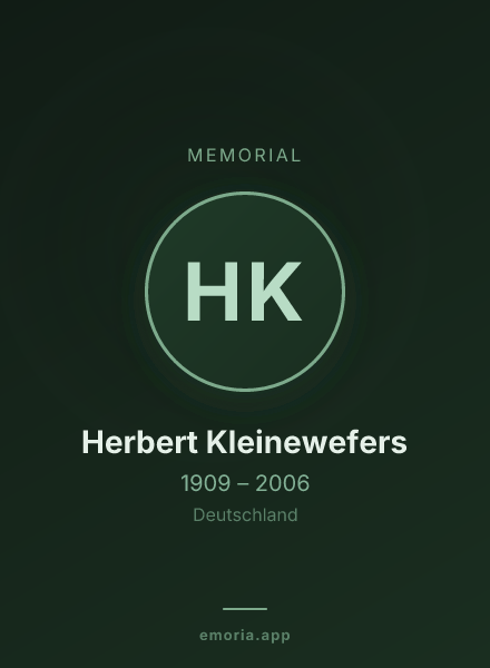 Memorial portrait of Herbert Kleinewefers