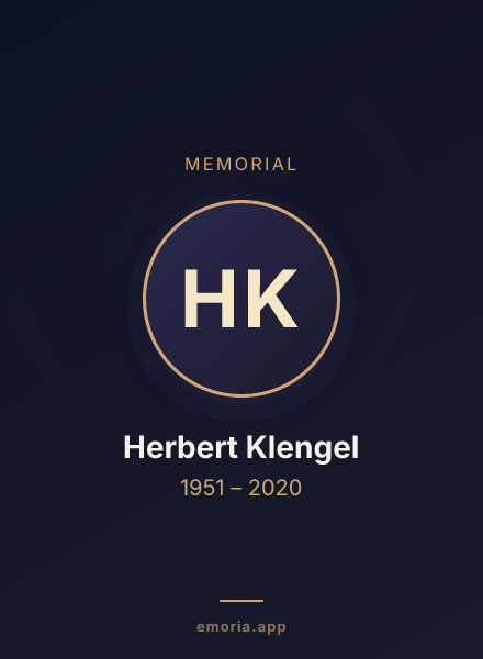 Memorial portrait of Herbert Klengel