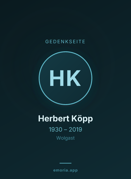 Gedenkportrait von Herbert Köpp