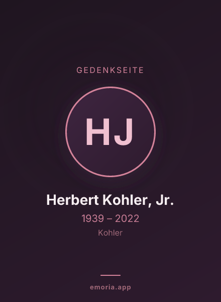Gedenkportrait von Herbert Kohler, Jr.