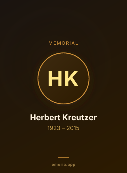 Memorial portrait of Herbert Kreutzer