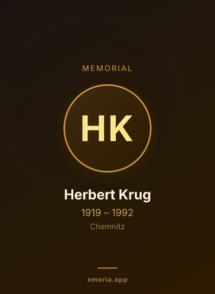Memorial portrait of Herbert Krug