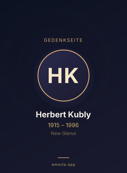 Gedenkportrait von Herbert Kubly