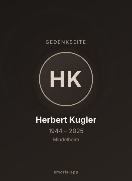 Gedenkportrait von Herbert Kugler