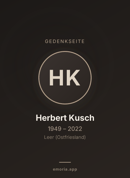 Gedenkportrait von Herbert Kusch