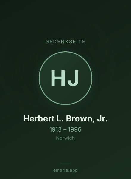 Gedenkportrait von Herbert L. Brown, Jr.