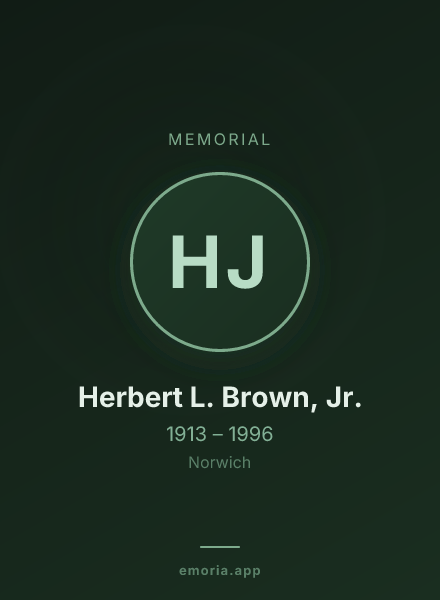 Memorial portrait of Herbert L. Brown, Jr.
