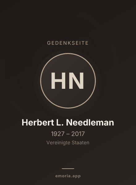 Gedenkportrait von Herbert L. Needleman