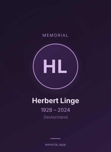 Memorial portrait of Herbert Linge