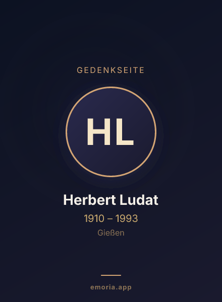 Gedenkportrait von Herbert Ludat