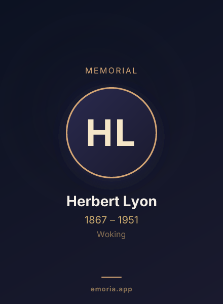 Memorial portrait of Herbert Lyon
