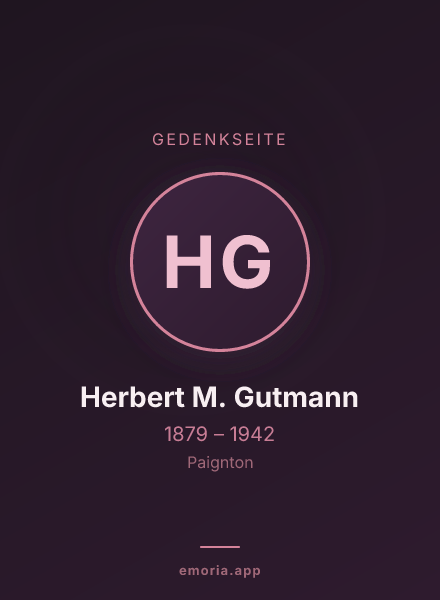 Gedenkportrait von Herbert M. Gutmann
