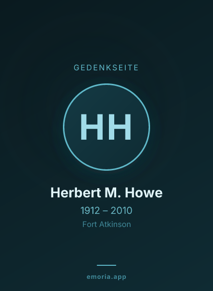 Gedenkportrait von Herbert M. Howe