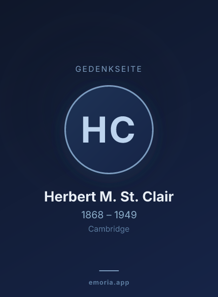 Gedenkportrait von Herbert M. St. Clair