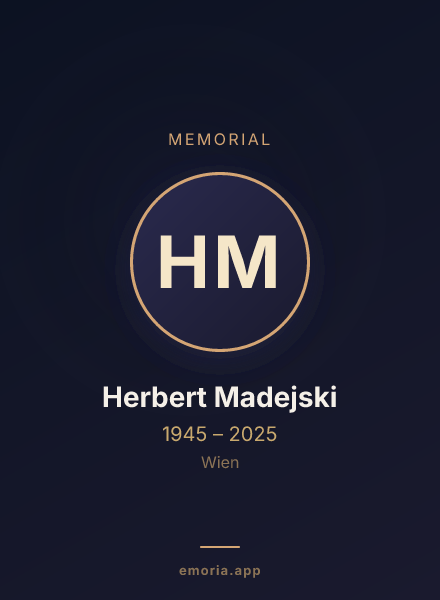Memorial portrait of Herbert Madejski