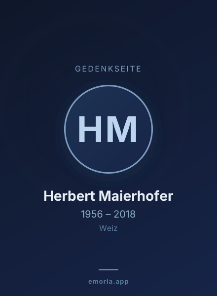 Gedenkportrait von Herbert Maierhofer