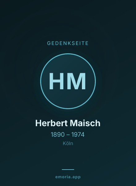 Gedenkportrait von Herbert Maisch