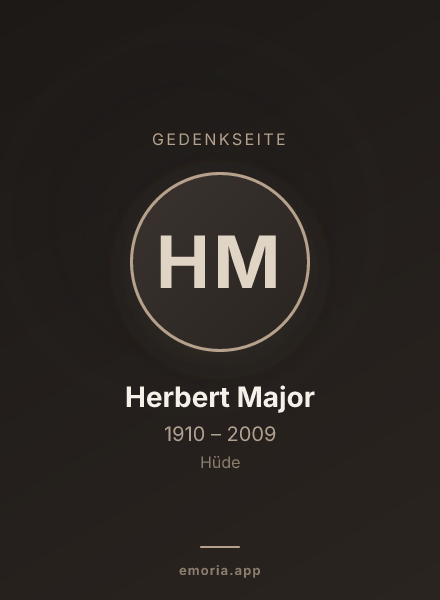 Gedenkportrait von Herbert Major