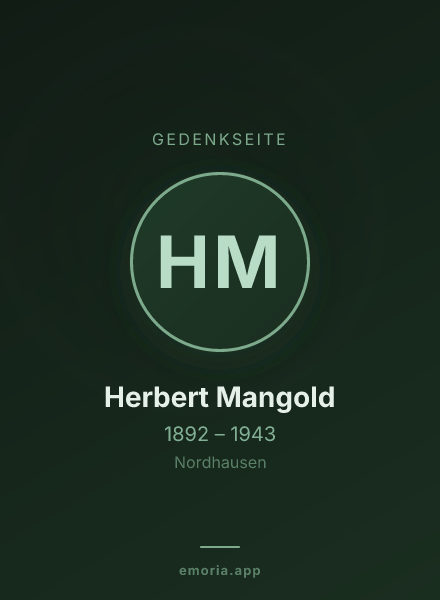 Gedenkportrait von Herbert Mangold