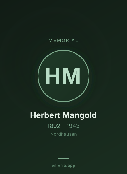 Memorial portrait of Herbert Mangold