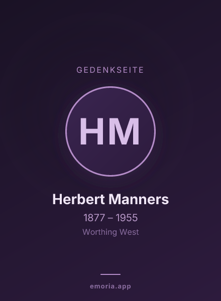 Gedenkportrait von Herbert Manners