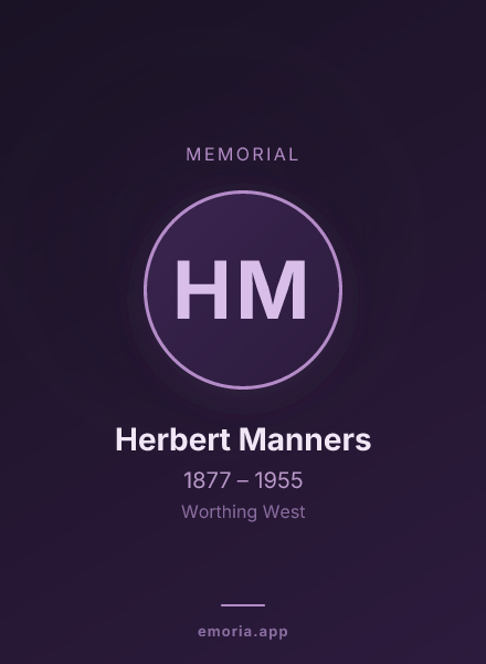 Memorial portrait of Herbert Manners