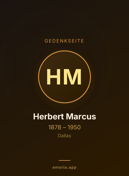 Gedenkportrait von Herbert Marcus