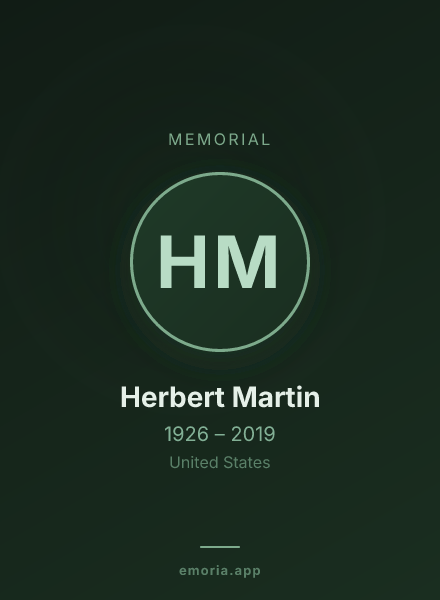 Memorial portrait of Herbert Martin