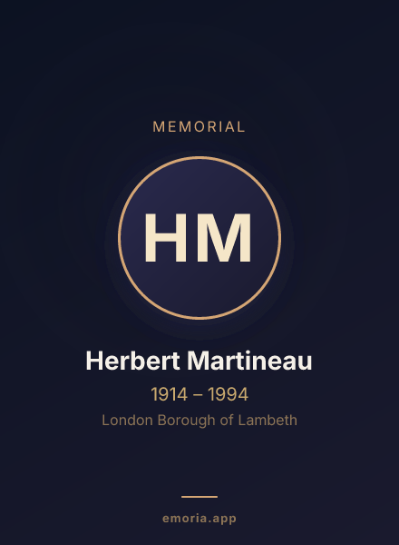 Memorial portrait of Herbert Martineau