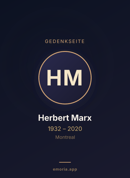 Gedenkportrait von Herbert Marx