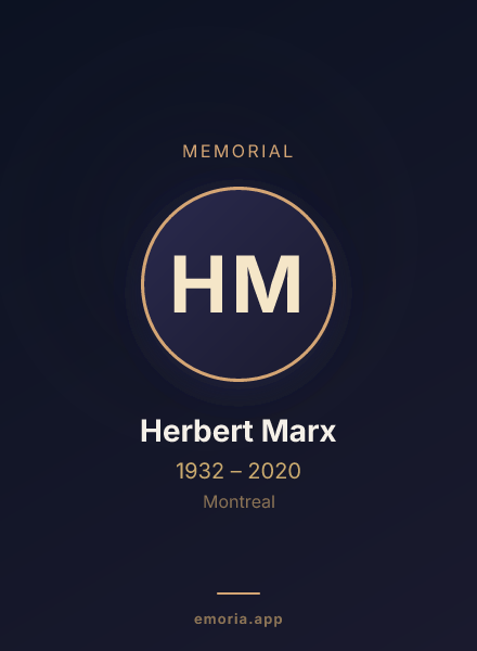 Memorial portrait of Herbert Marx