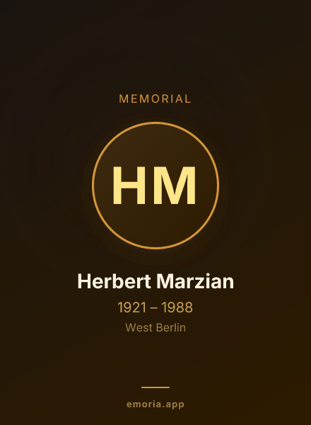 Memorial portrait of Herbert Marzian